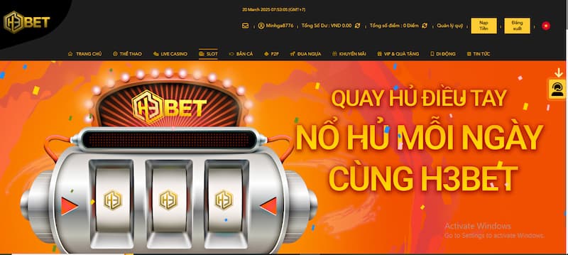 Slot game 1 Sảnh slot game H3BET