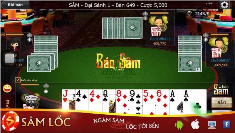 Sâm Lốc tại H3Bet – Càng đánh càng lộc, tặng 88K mỗi ngày đăng nhập 1 Sâm Lốc nhận ngay 88K tiền thưởng mỗi ngày khi đăng nhập